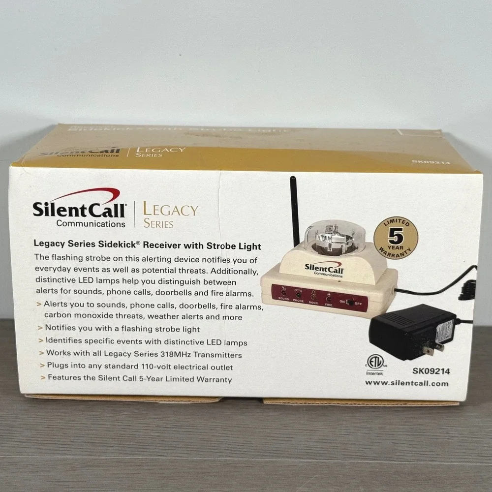 Silent Call Sidekick Receiver Strobe Light SK09214 Legacy Series 318MHz Alert